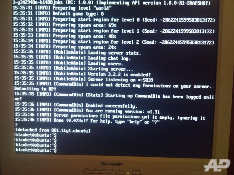 mah server screen